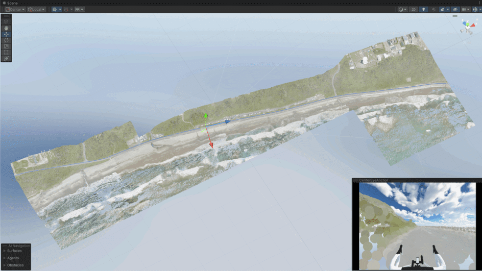 VR の画面イメージ